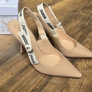 Dior Nude leather slingback heels